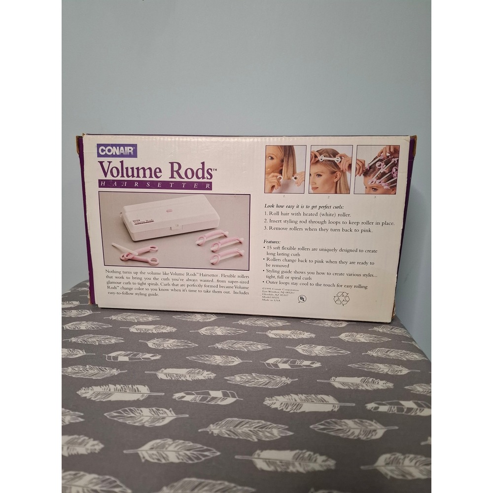 Conair Volume Rods Hairsetter HS25 15 Soft Flexible Rollers Vintage 1995 USA